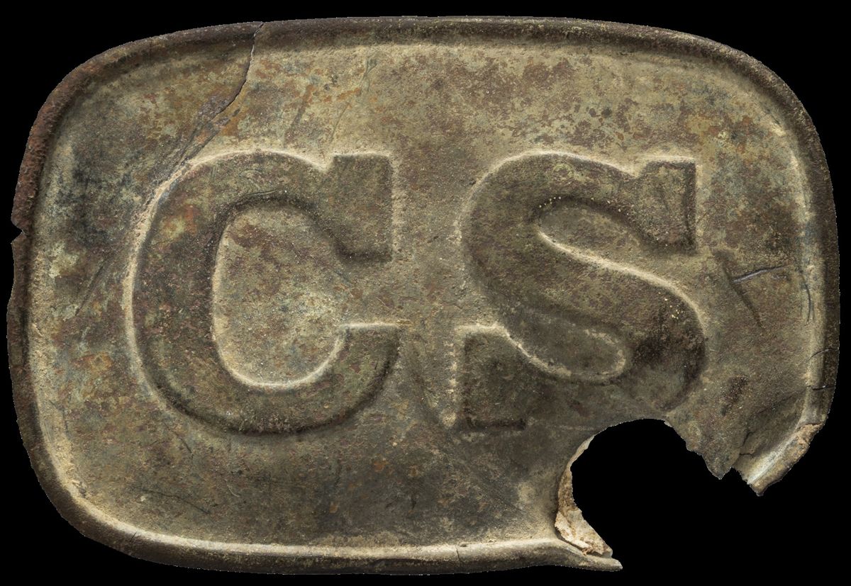 Confederate Bullet Struck Waist Belt Buckle — photograph 6 from the original article